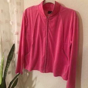 JANE ASHLEY VELOUR PLUSH JACKET